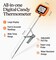 Digital Candy Thermometer with Pot Clip, Instant Read Kitchen Thermometer for Cooking, Baking, and Candy Making – 10" Stainless Steel Probe, LCD Display, Essential Baking Tool (Orange)